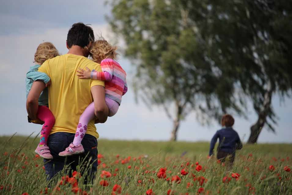 Man and his children