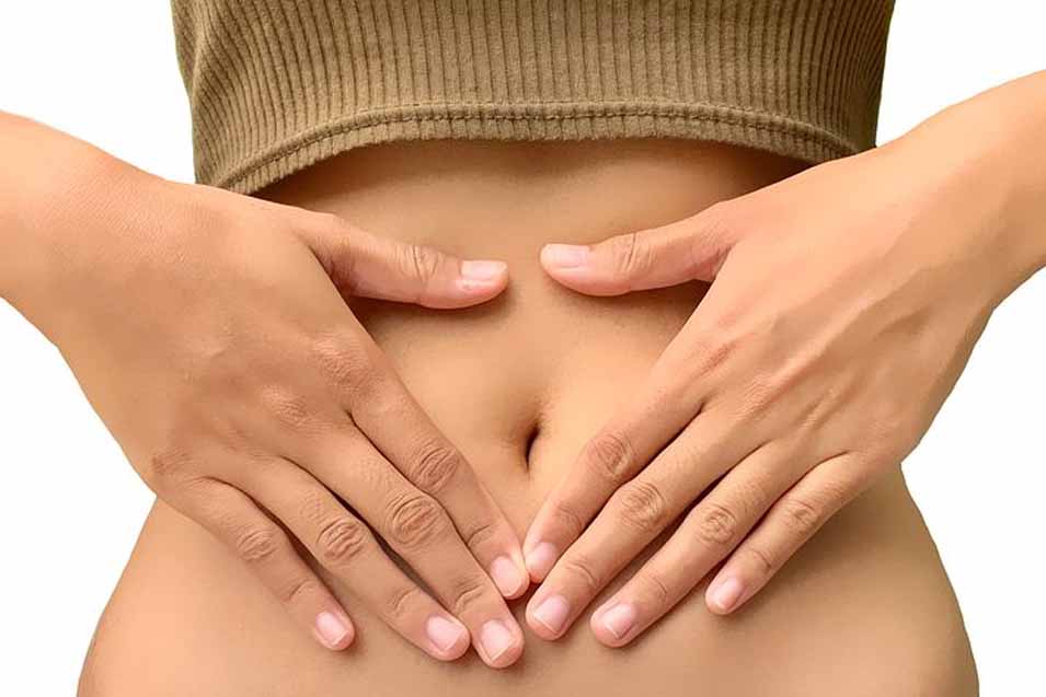 Picture of a woman's stomach