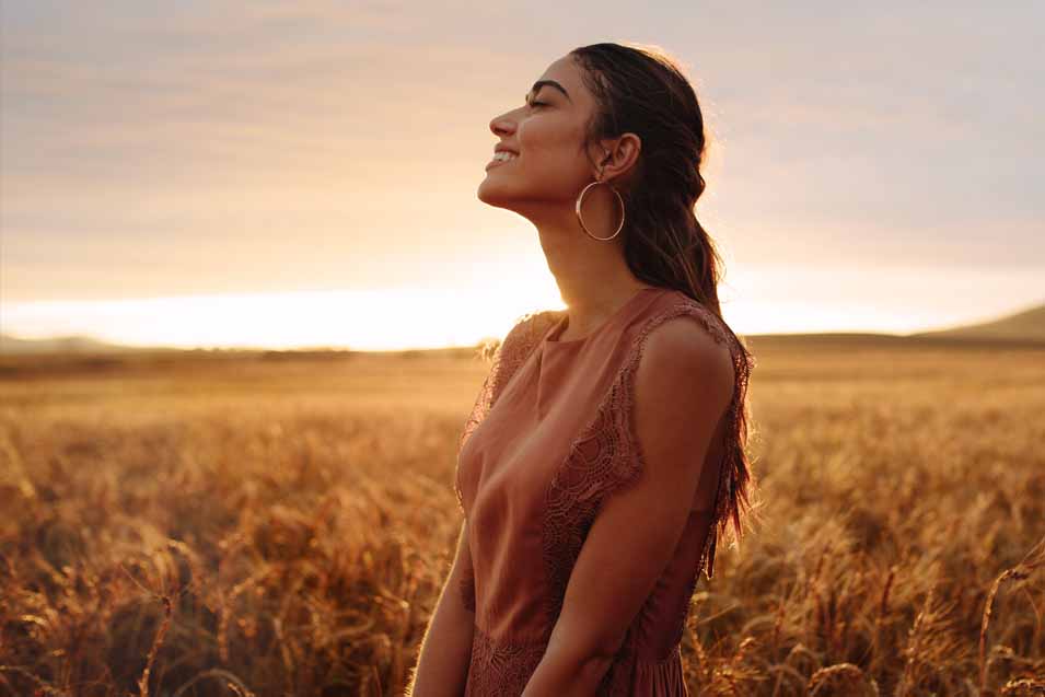 Picture of a woman in a field