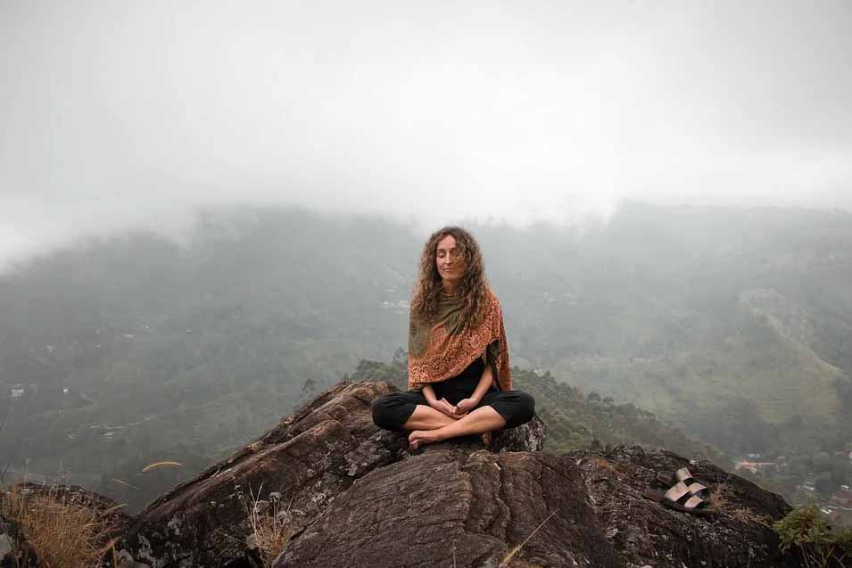 Picture of a woman meditating