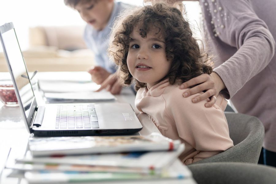 Kids Studying at Home