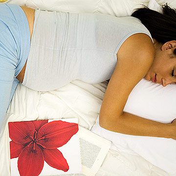 pregnant woman sleeping