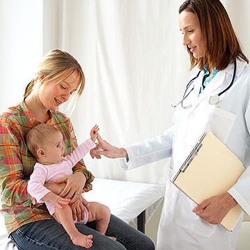 pediatrician and baby