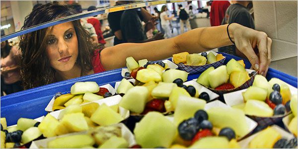 school cafeteria fruit salad