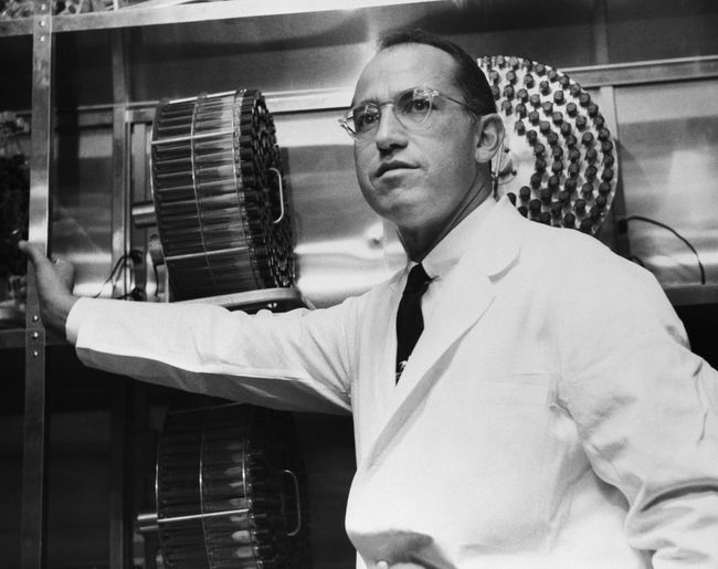 Jonas Salk in his Laboratory