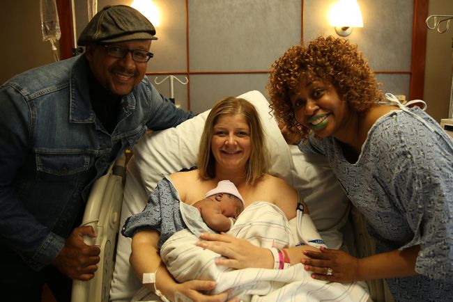 glozell green with family and surrogate