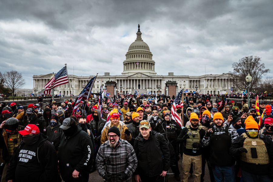 An image of the January 6 capitol riot.