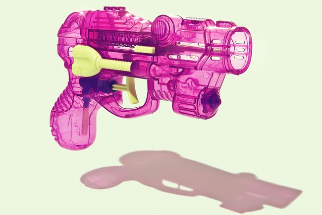 plastic pink toy gun