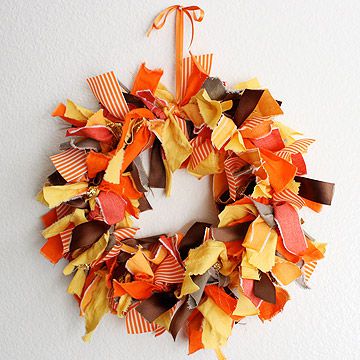 Fabric Scraps Wreath