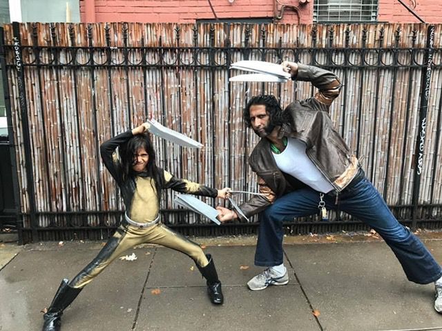 Navdeep Dhillon and his daughter cosplay as X-Men