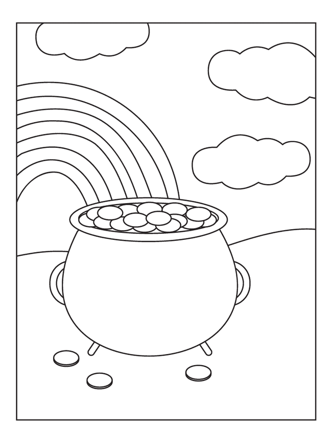 Rainbow St. Patrick's Day Coloring Page