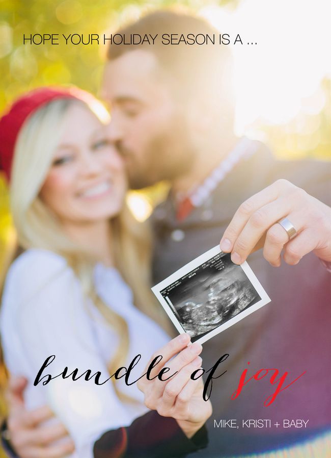 focus on baby pregnancy announcement