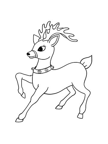 Classic Reindeer Coloring Page