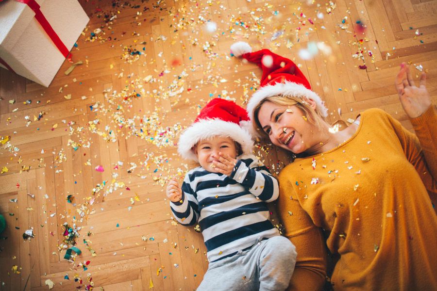 Christmas Joy mom and baby