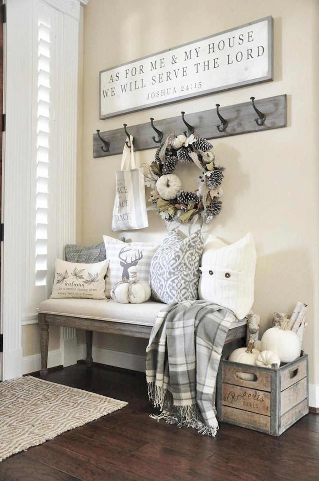 Mudroom Bench with Loads of Pillows