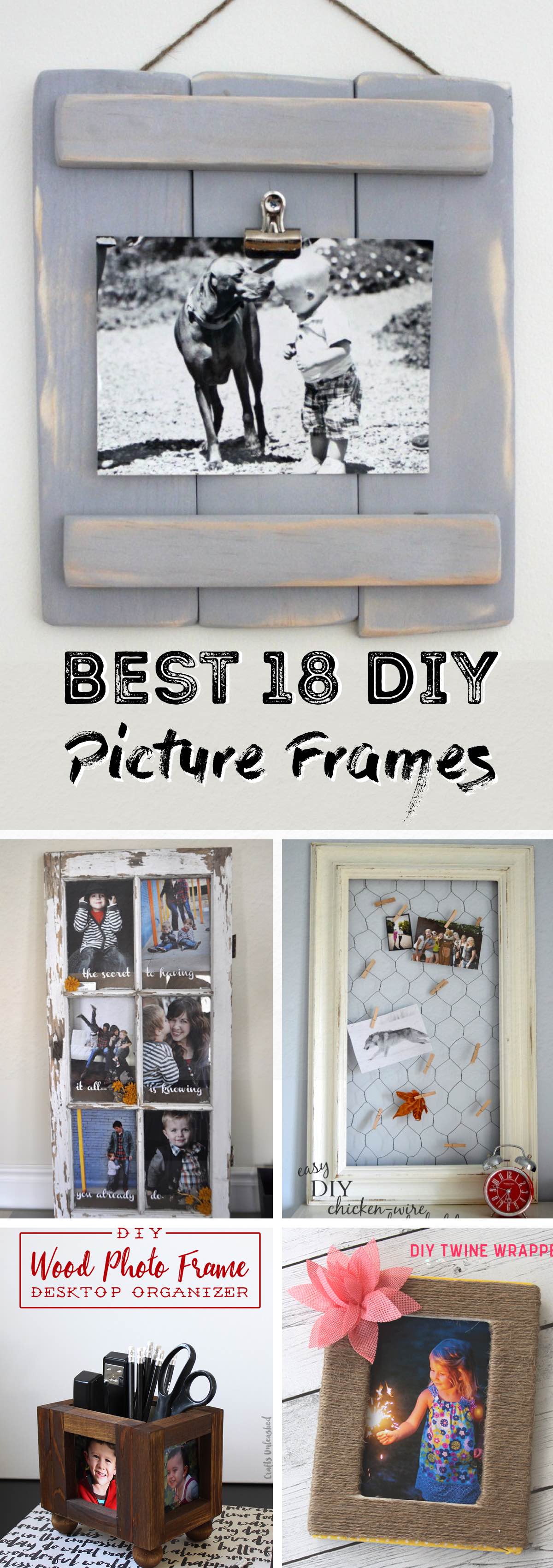 18 DIY Picture Frames Displaying Your Photos with Utmost Beauty