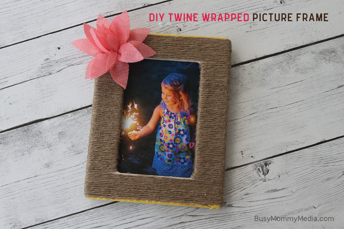 DIY Twine Wrapped Picture Frame