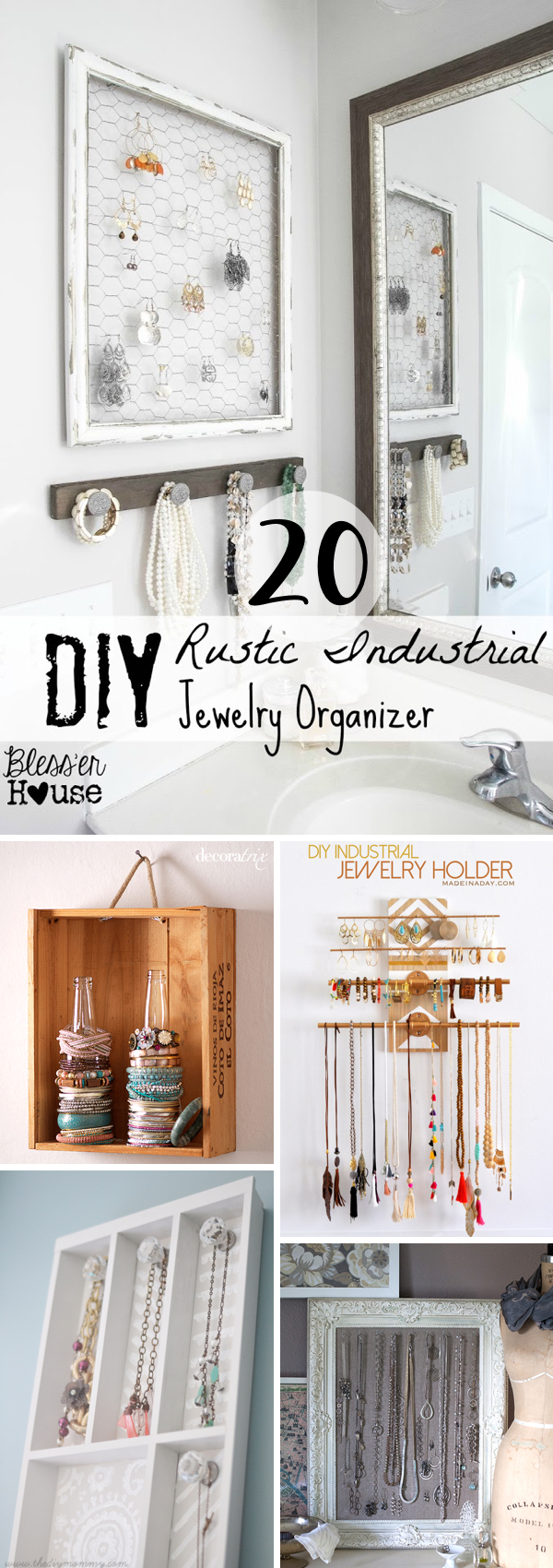 20 DIY Jewelry Organizers Displaying Your Accessories With Great Style