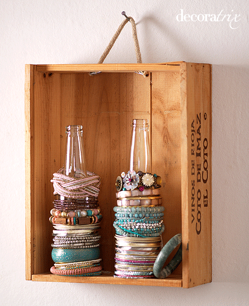 Recycled Box Jewelry Organizer