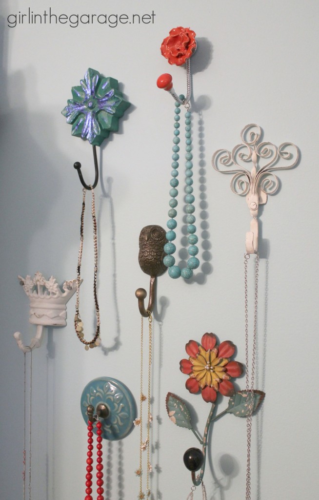 Decorative Wall Hooks as Jewelry Storage