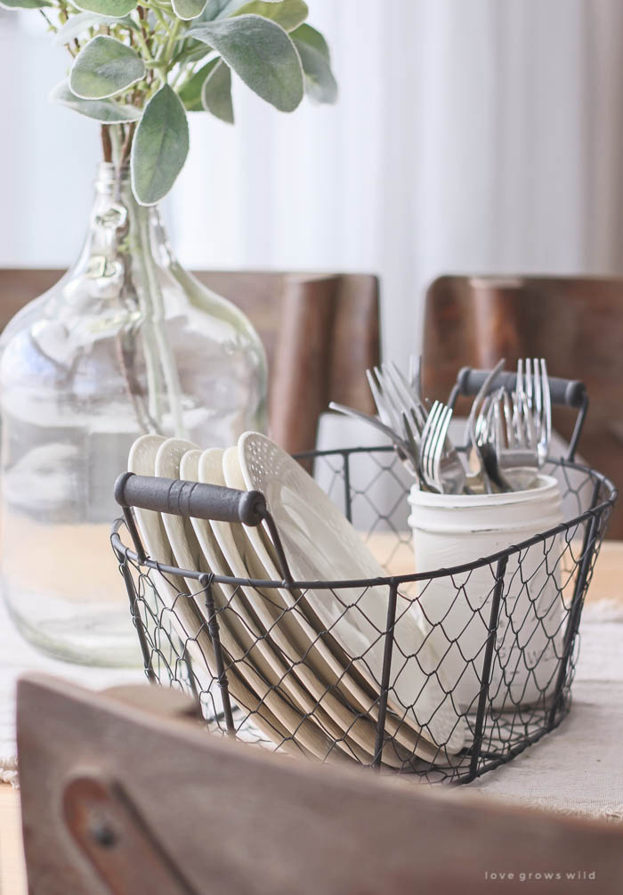 Dining Table Wire Basket