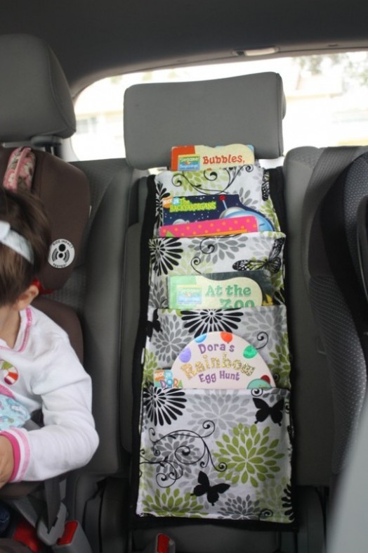 DIY Car Travel Book Storage For You And Your Kid