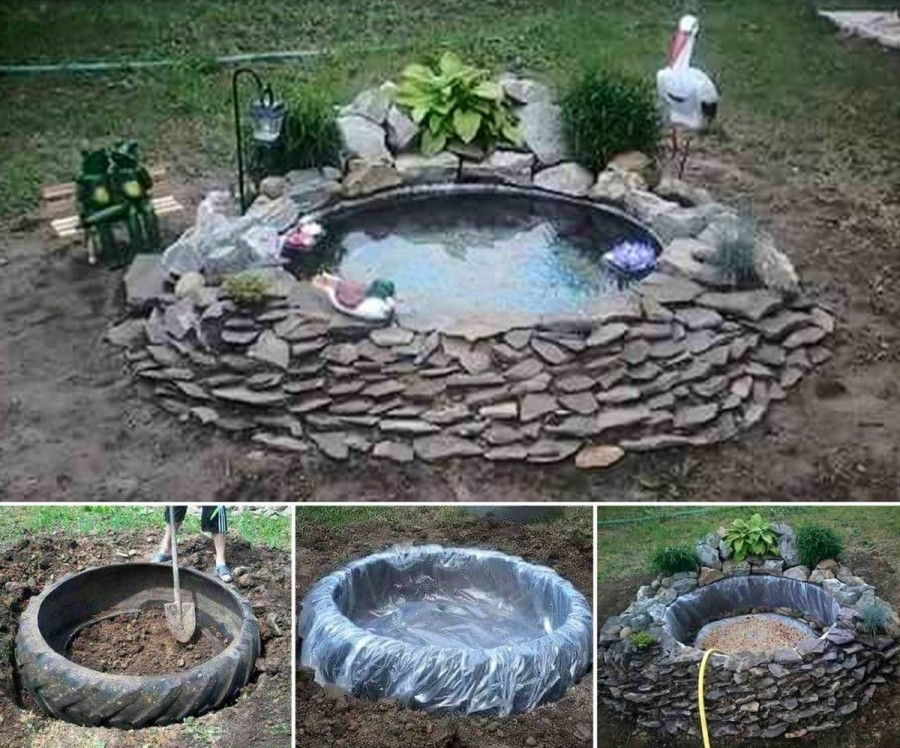 DIY Tractor Tire Pond