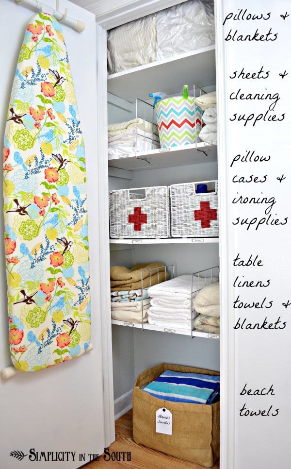 Linen Closet Organization