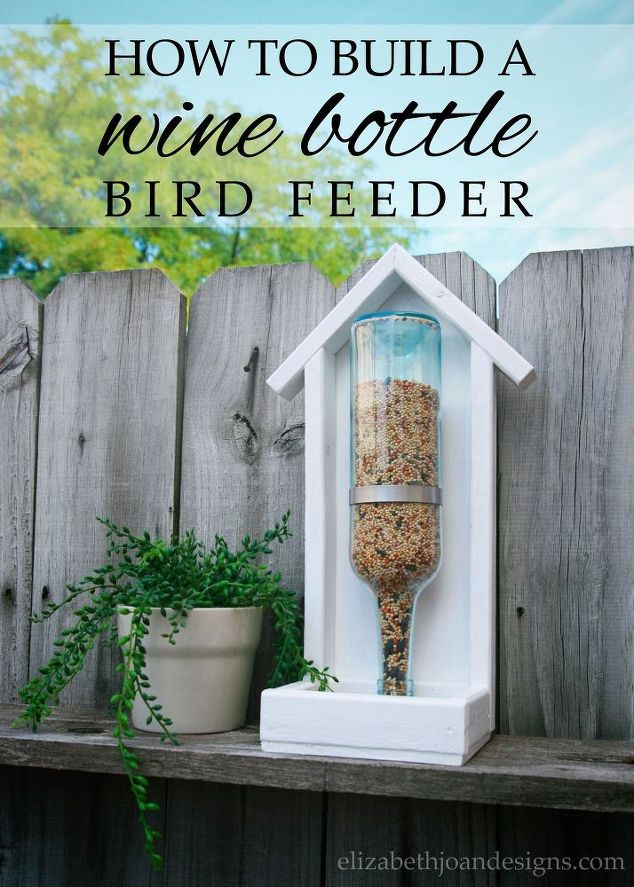 Wine Bottle Bird Feeder