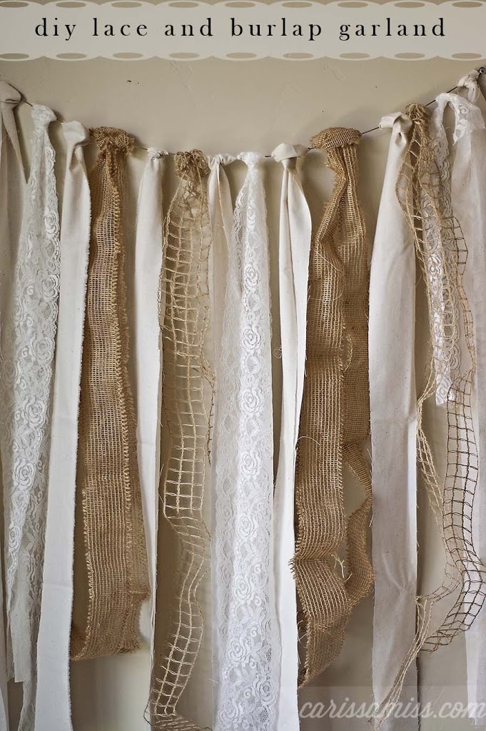 DIY Burlap and Lace Garland