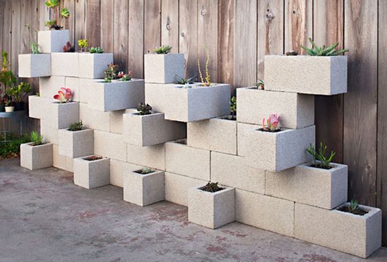 Concrete Cinder Blocks for Plants