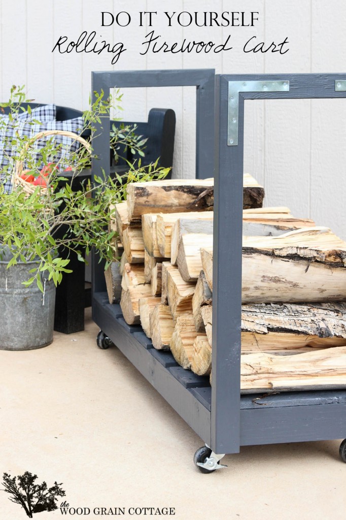 DIY Rolling Firewood Cart