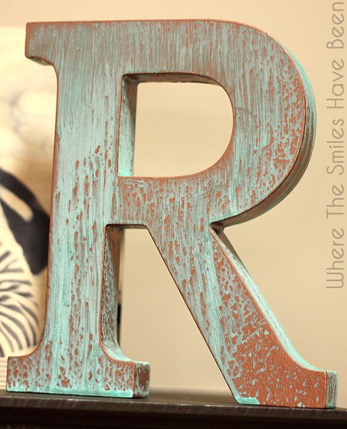 DIY Faux Copper Letter