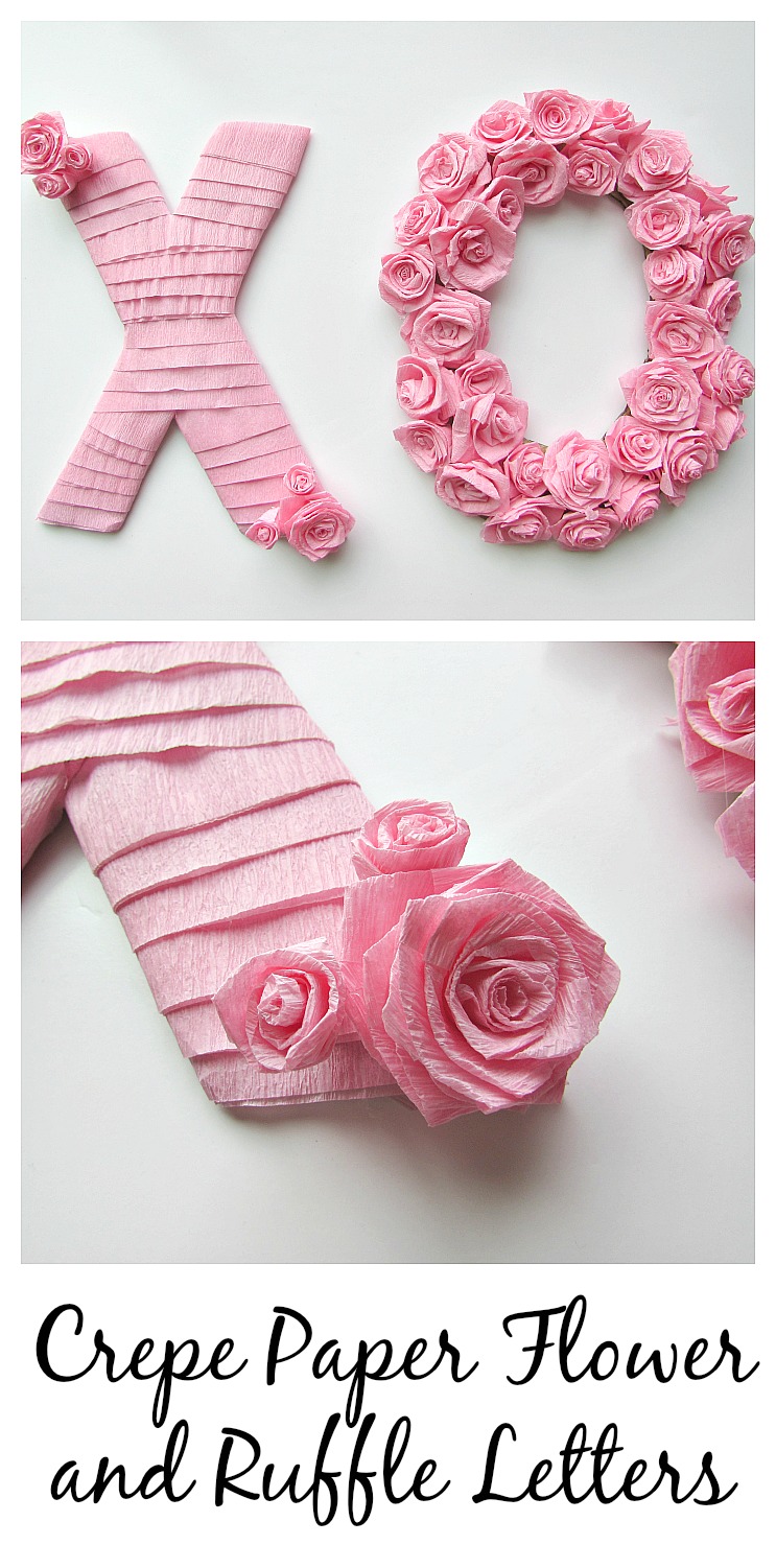 Crepe Paper Flower And Ruffle Letters