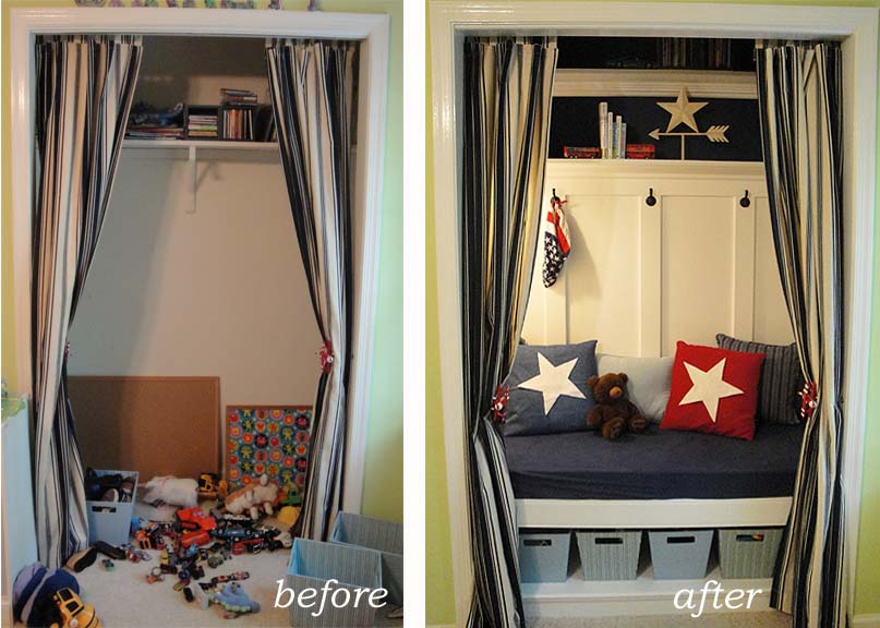 Turn The Closet Into A Lovely Toy Storage Unit