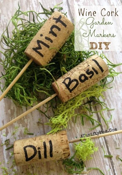 DIY Garden Markers with Wine Corks