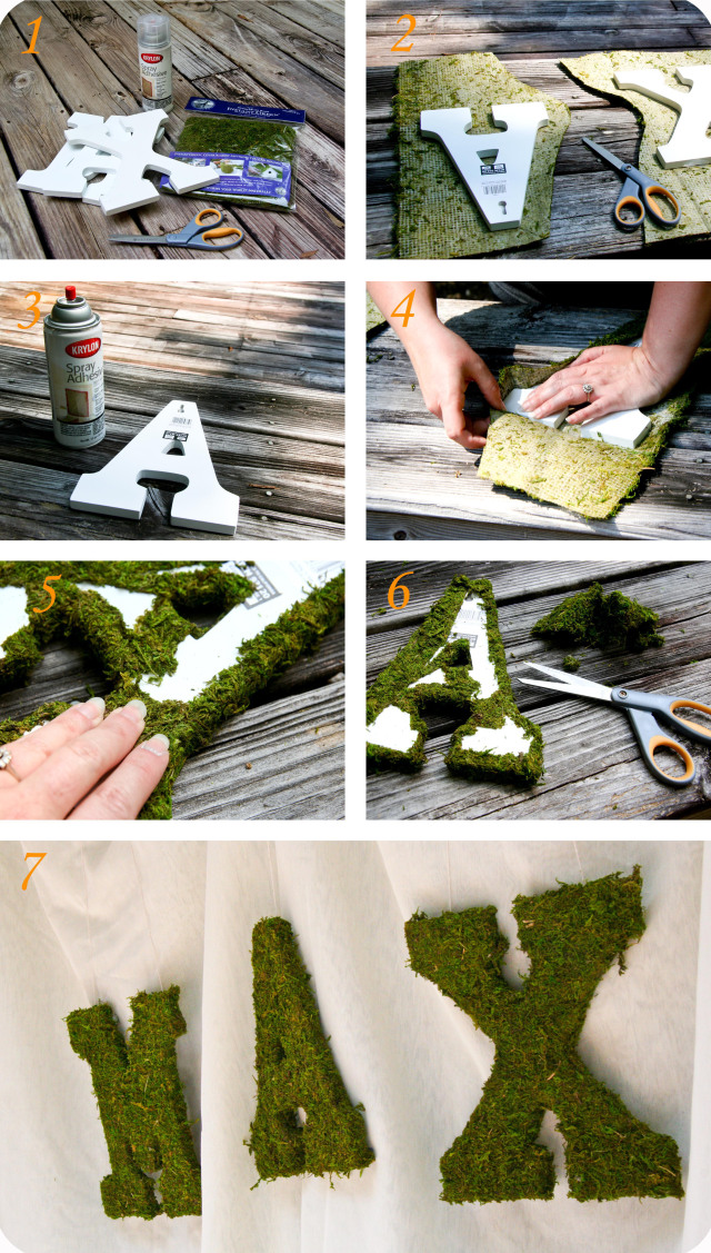 Woodsy Party Tutorial Two- Moss Letters