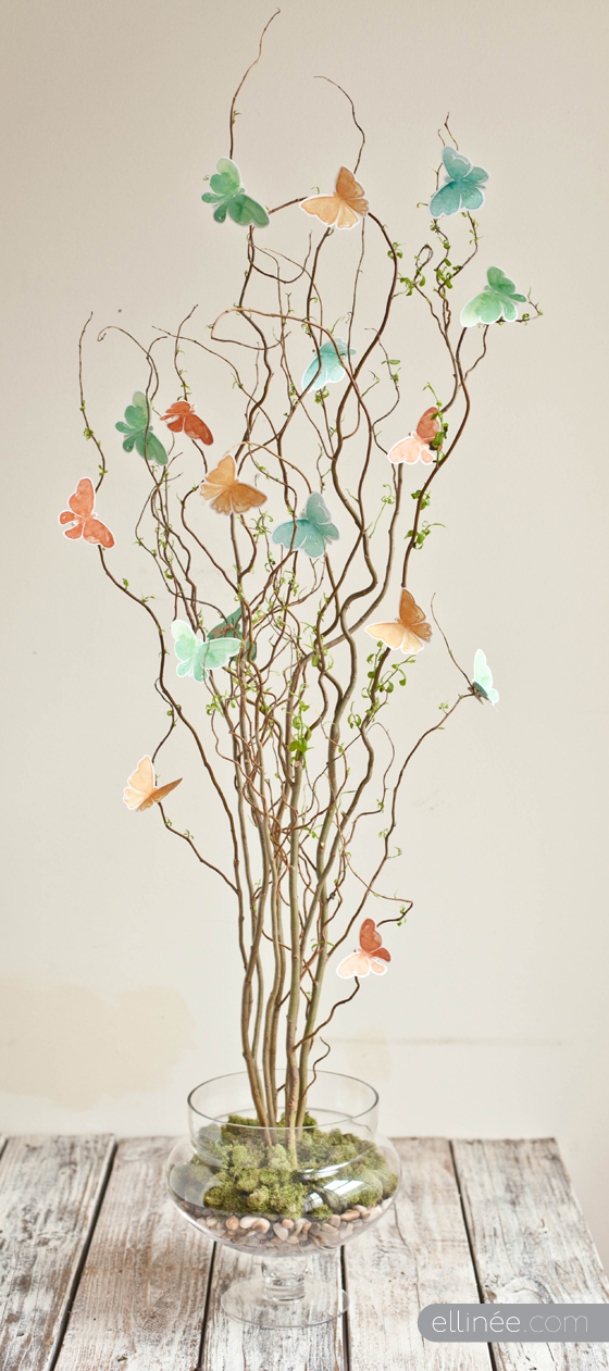 Twig and Butterfly Centerpiece