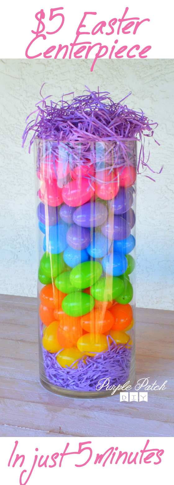 Easter DIY Centerpiece with Colorful Eggs