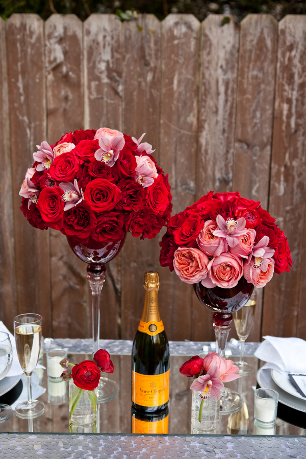 Decorate the Table with Roses and a Slice of Red Hot Love