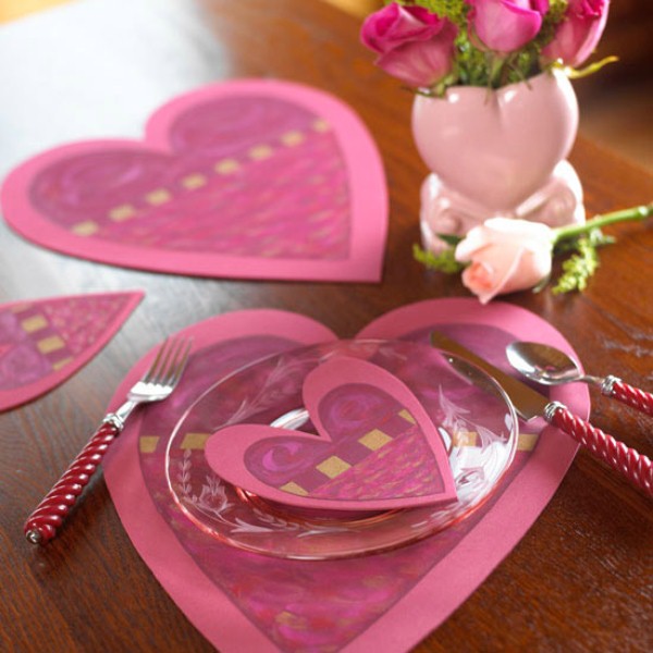 Heart-Shaped Placemats