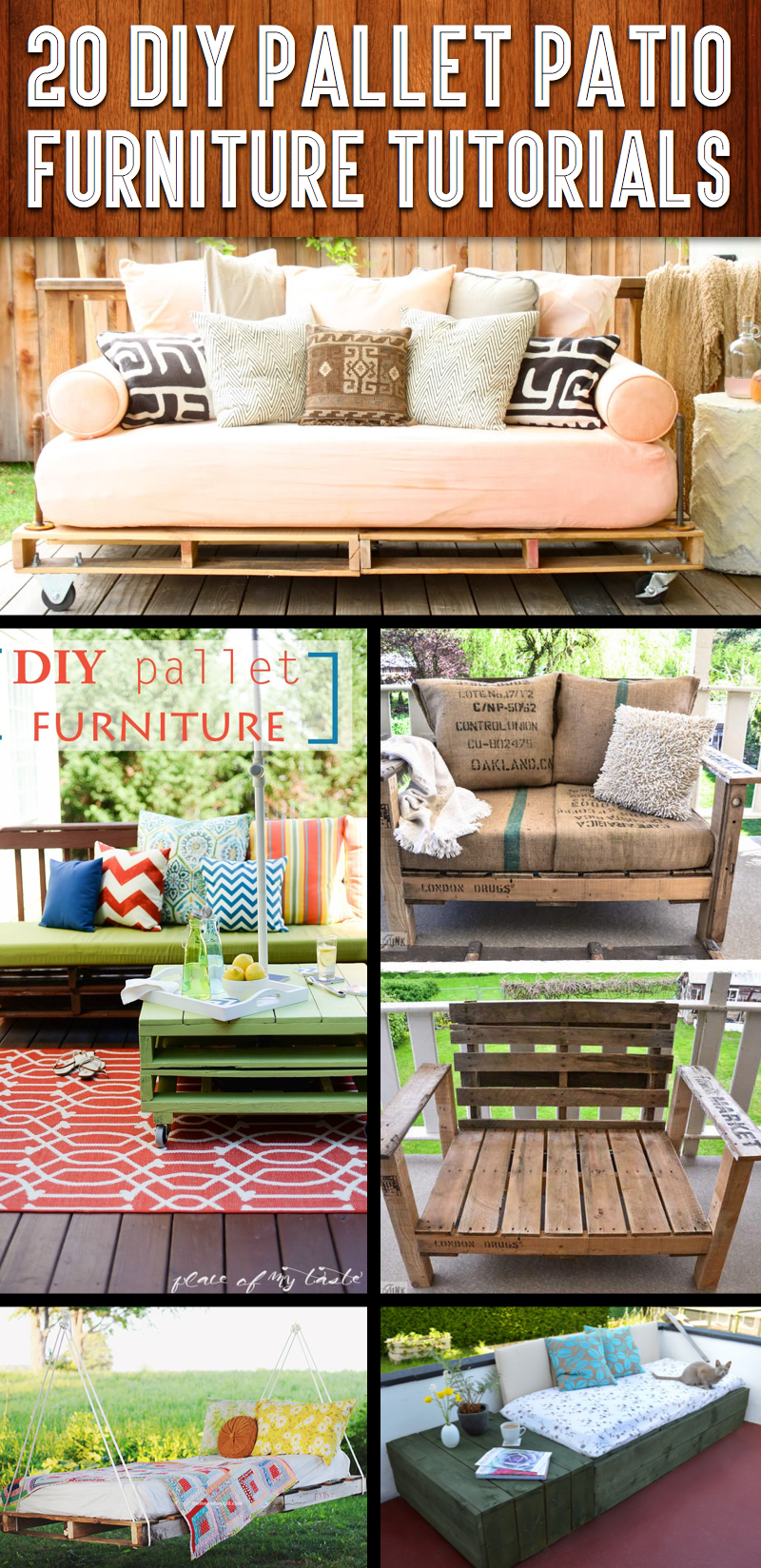 20 DIY Pallet Patio Furniture Tutorials For A Chic And Practical Outdoor Patio!