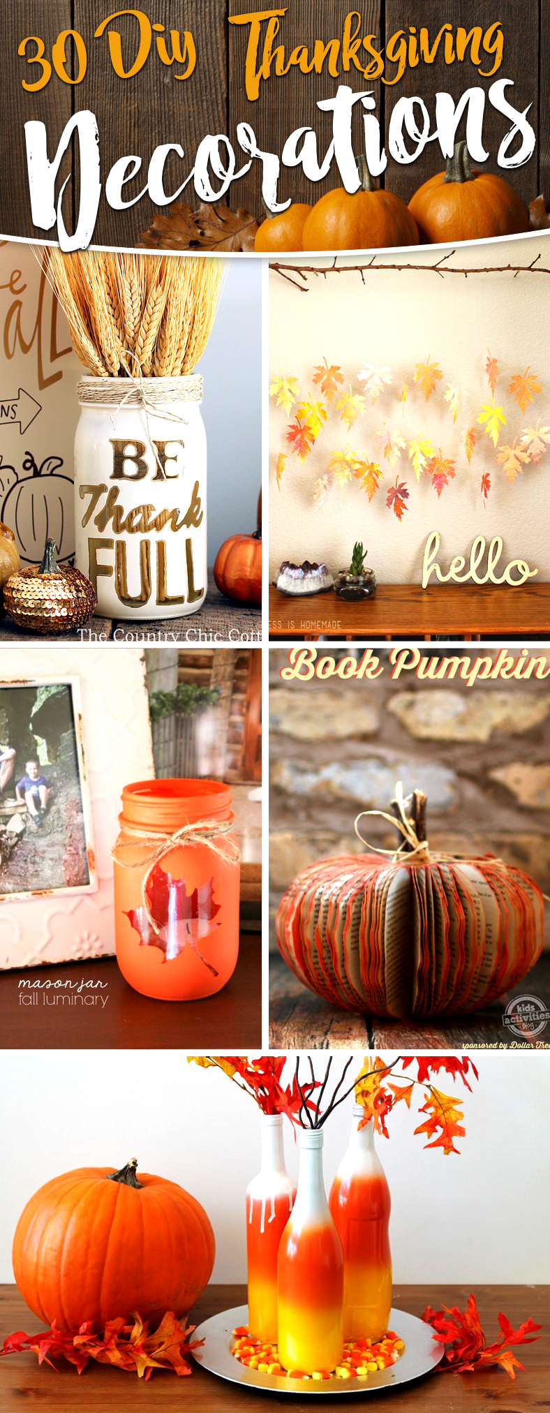 30 DIY Thanksgiving Decoration Ideas To Setup A Fall-Inspired Home