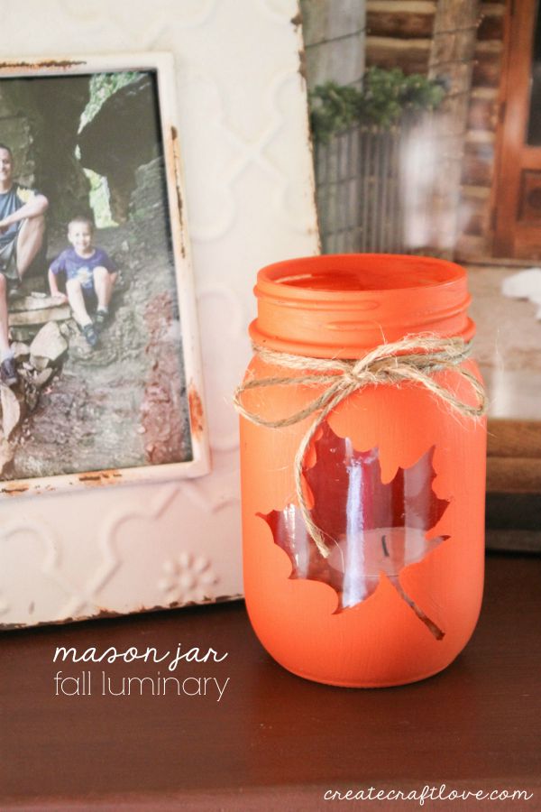 Mason Jar Fall Luminaries