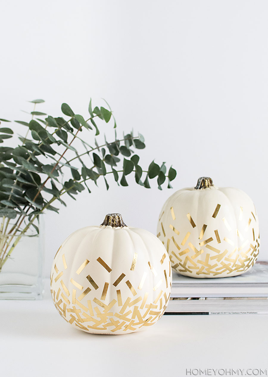 DIY Confetti Pumpkins