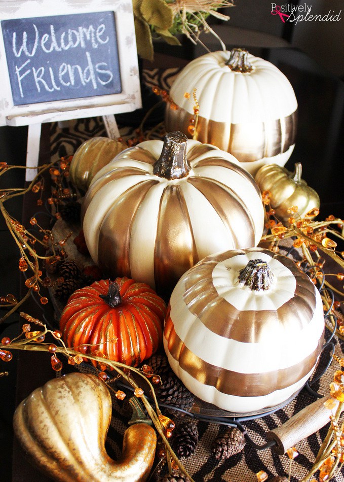 DIY Gilded Pumpkins