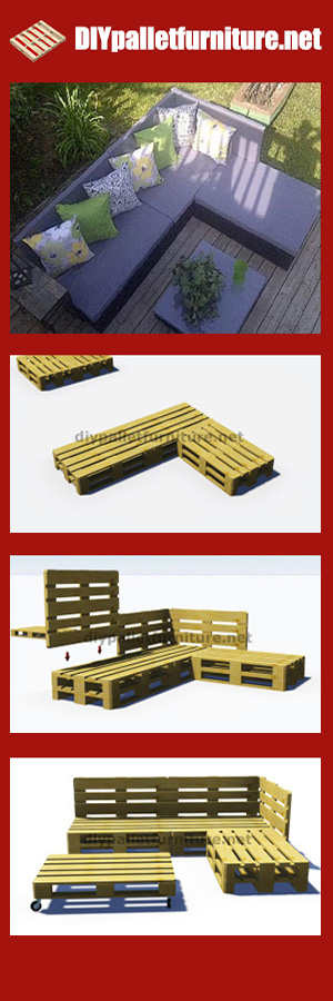 3D Plans For An Outdoor Pallet Sofa