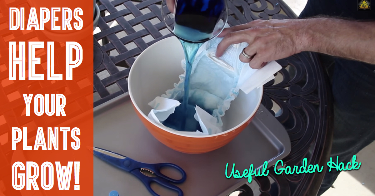 Incredibly Useful Garden Hack Created By Soaking a Normal Diaper