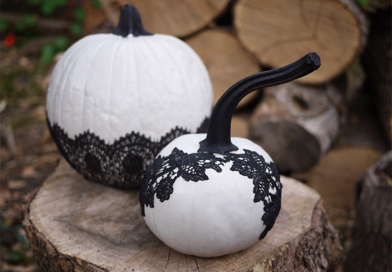 DIY Lace Pumpkins