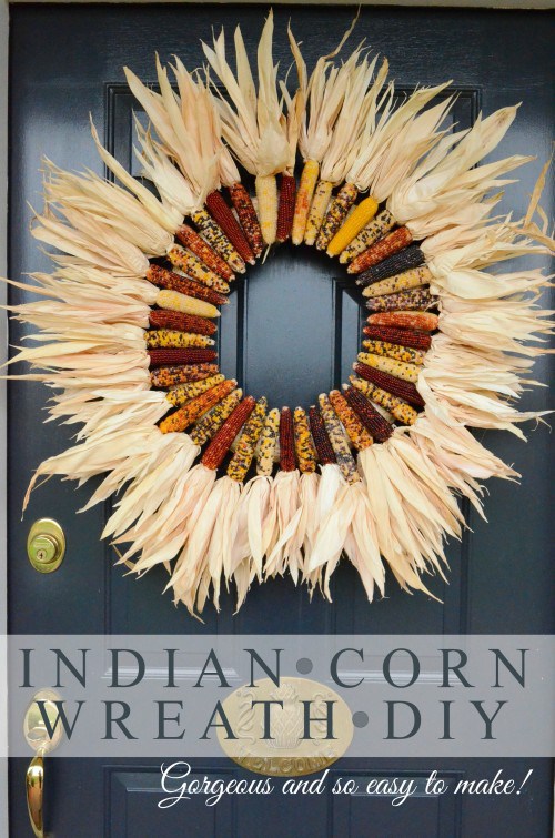 Indian Corn Wreath DIY